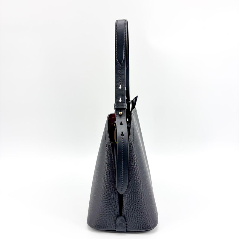 Prada Matinee Top Handle Saffiano Leather Black Bag
