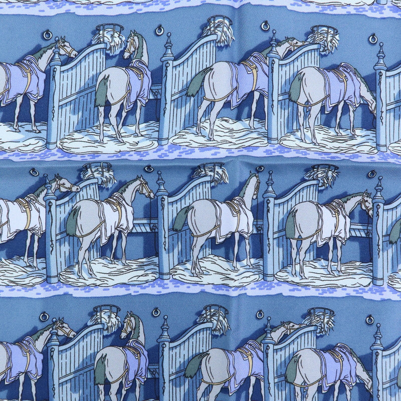 Hermes Carré 42 Silk Blue Accessory