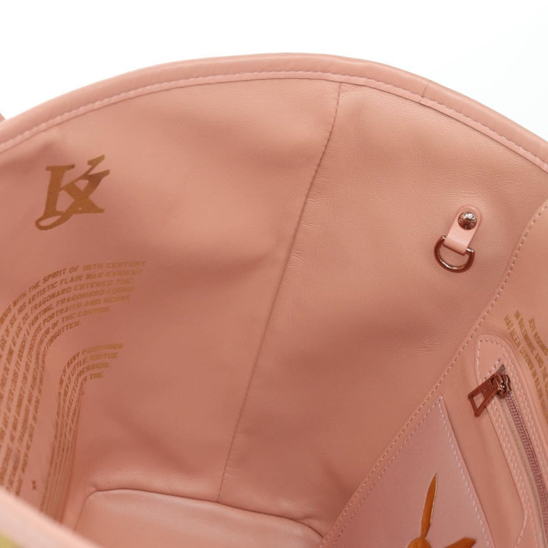 Louis Vuitton Neverfull Nm Limited Edition Jeff Koons Fragonard Print Canvas Pink Bag