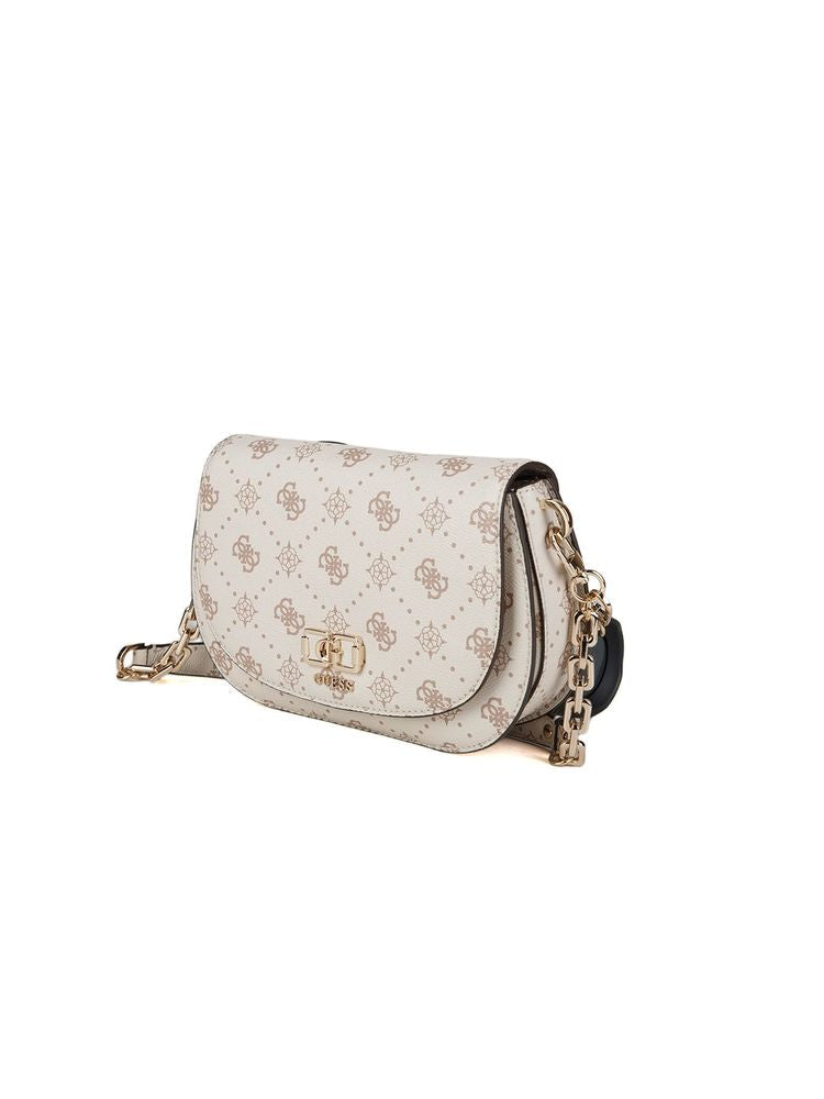 Guess Emelie Shoulder Bag — Beige Polyurethane