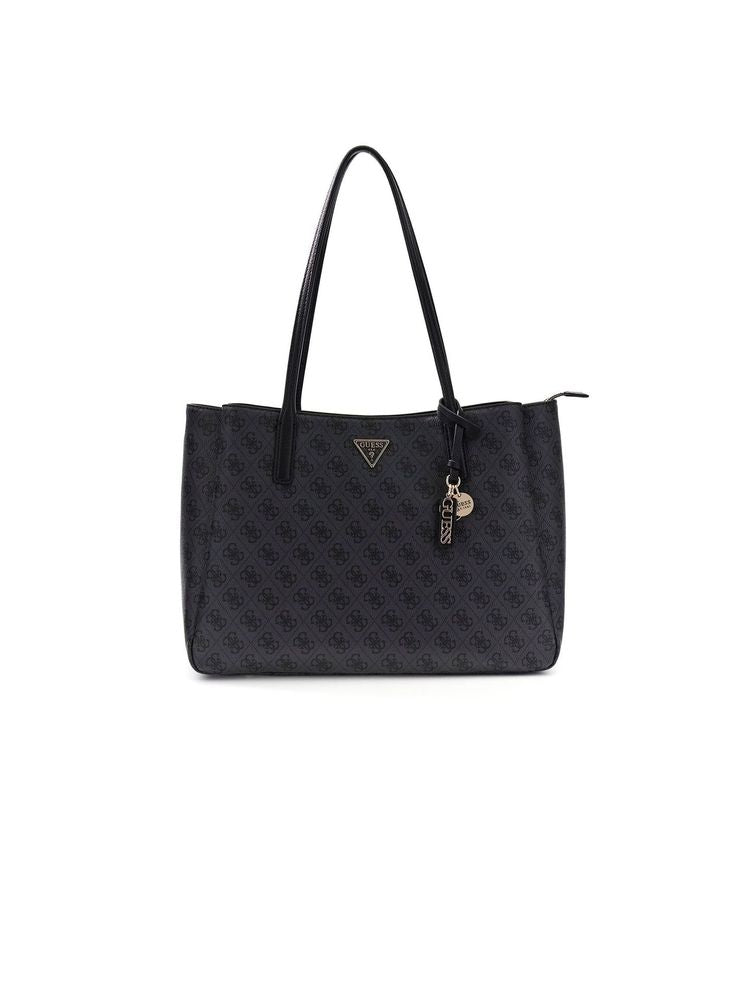 Guess Noelle Ii Tech Tote Bag — Black Polyurethane