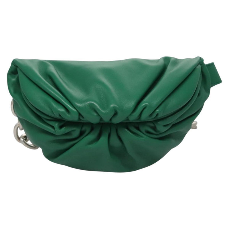 Bottega Veneta The Chain Pouch Leather Green