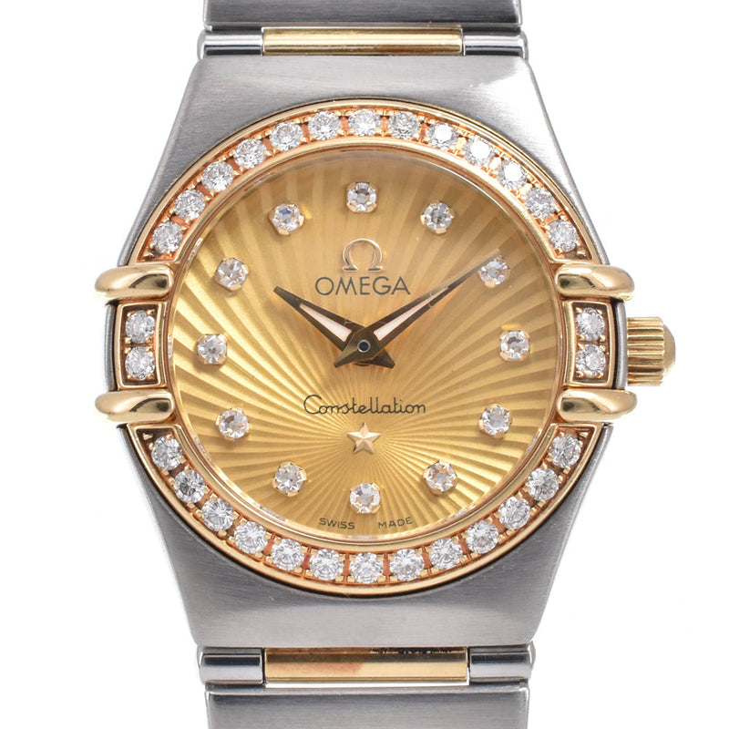 Omega Constellation Quartz Stainless Steel And Yellow Gold With Diamond Bezel Markers Mother Of Pearl Watches
