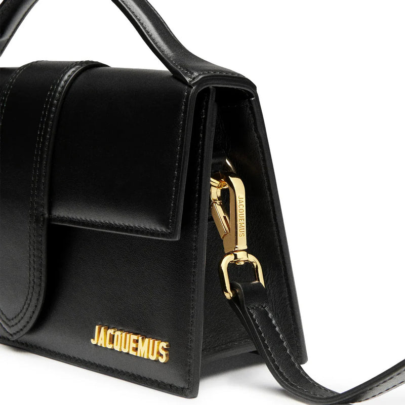 Jacquemus Le Grand Bambino Flap Leather Black Bag
