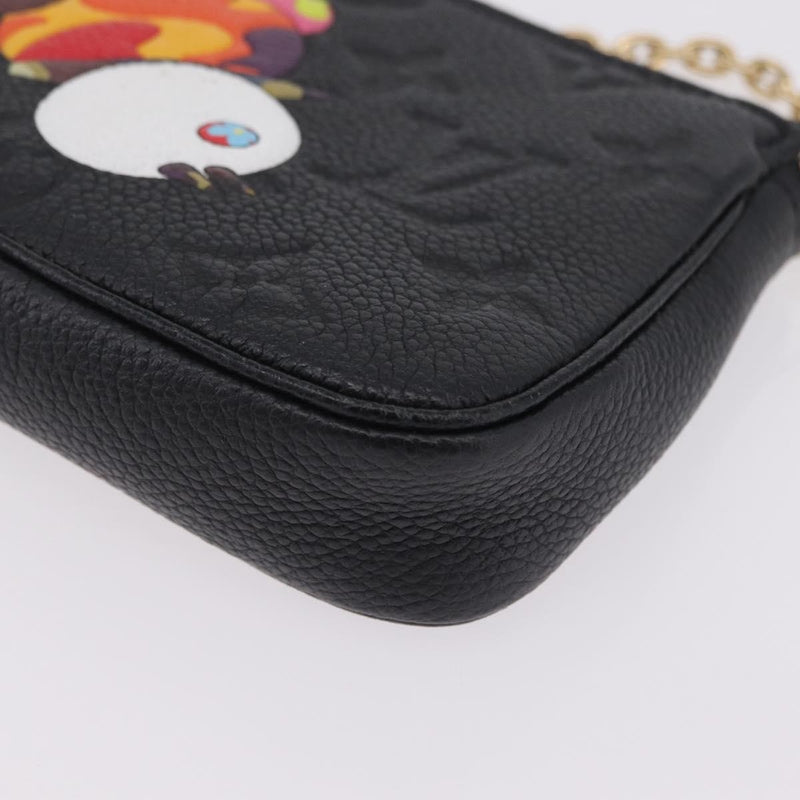 Louis Vuitton Pochette Accessoires Monogram Empreinte Leather Black Bag