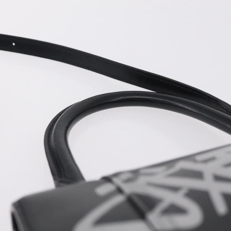Balenciaga Graffiti Hourglass Top Handle Leather Black Bag