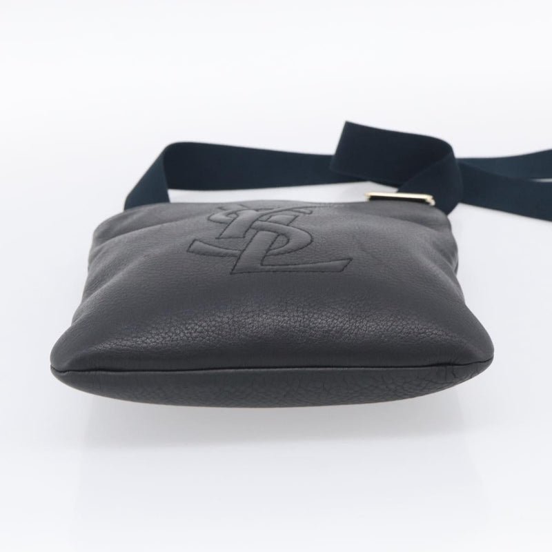 Saint Laurent Vintage Shoulder Bag Leather Black