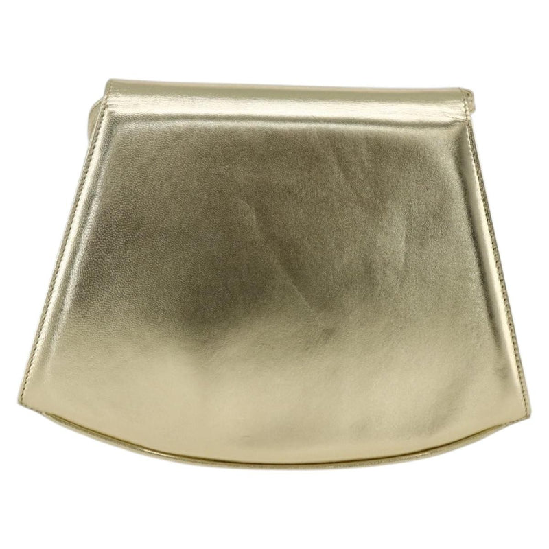 Salvatore Ferragamo Shoulder Leather Gold Bag