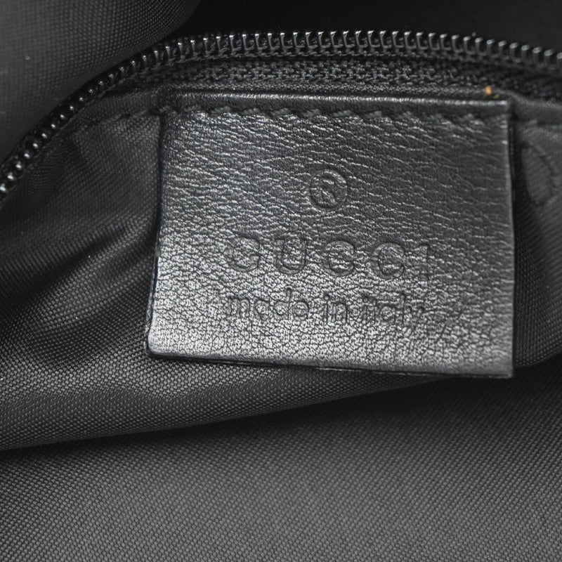 Gucci Vintage Web Half Moon Leather Black Bag