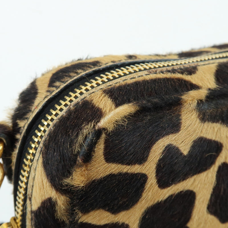 Prada Camera Printed Calf Hair Brown Pony_style_calfskin Bag