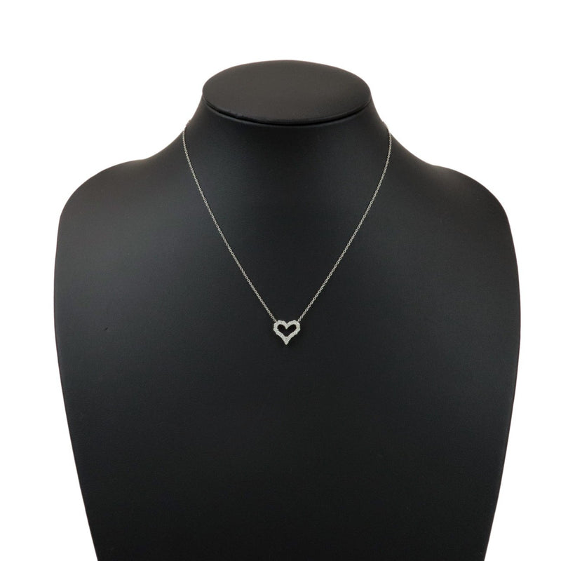 Tiffany & Co. Heart Pendant Platinum With Diamonds Silver Bijoux