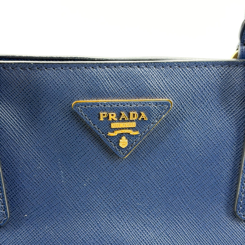 Prada Lux Open Saffiano Leather Blue Bag
