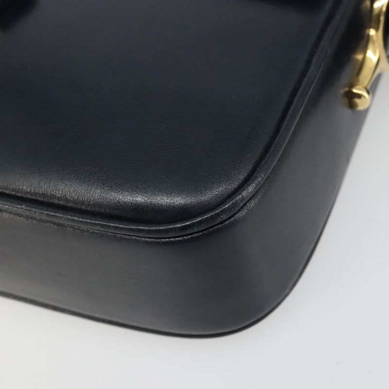Celine Shoulder Leather Navy Bag