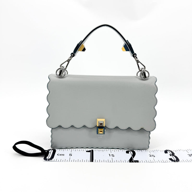 Fendi Kan I Leather Gray Bag