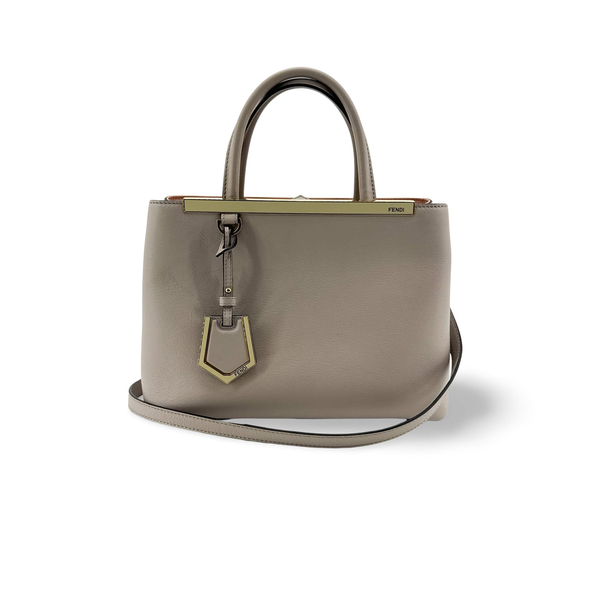 Fendi 2jours Leather Gray Bag