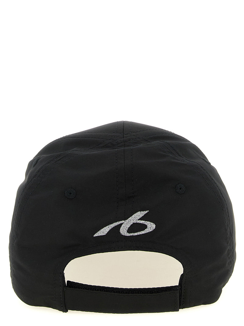 Balenciaga Logo-Embroidered Techwear Baseball Cap — Black Caps