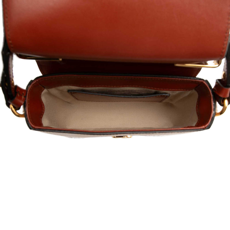 Mini Bicolor Croc Embossed Calfskin C Satchel - Image 4