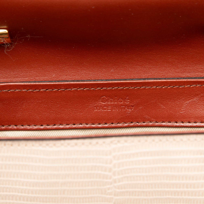 Mini Bicolor Croc Embossed Calfskin C Satchel - Image 5