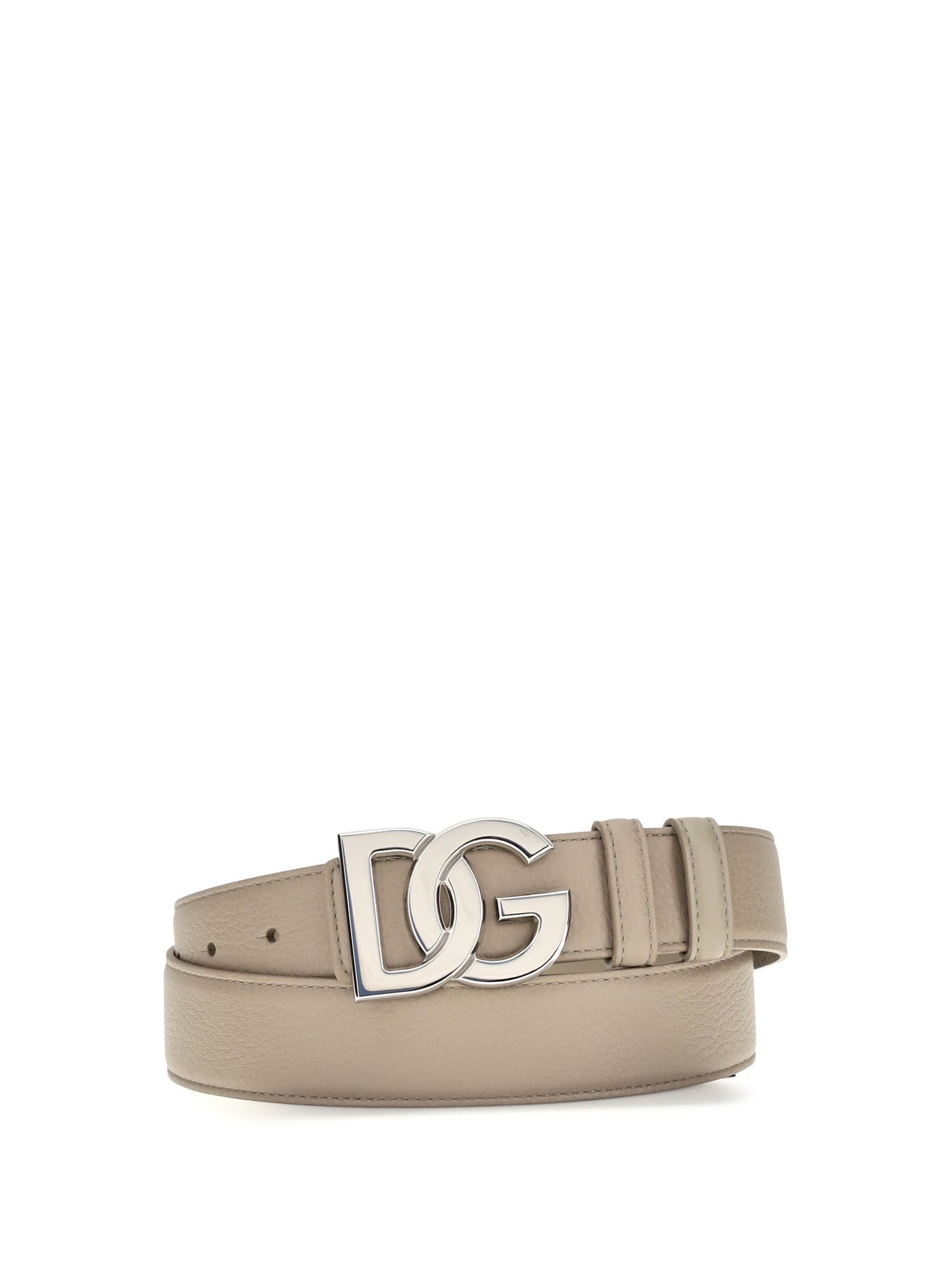 Dolce & Gabbana Calfskin Leather Belt — Beige Calf Bos Taurus