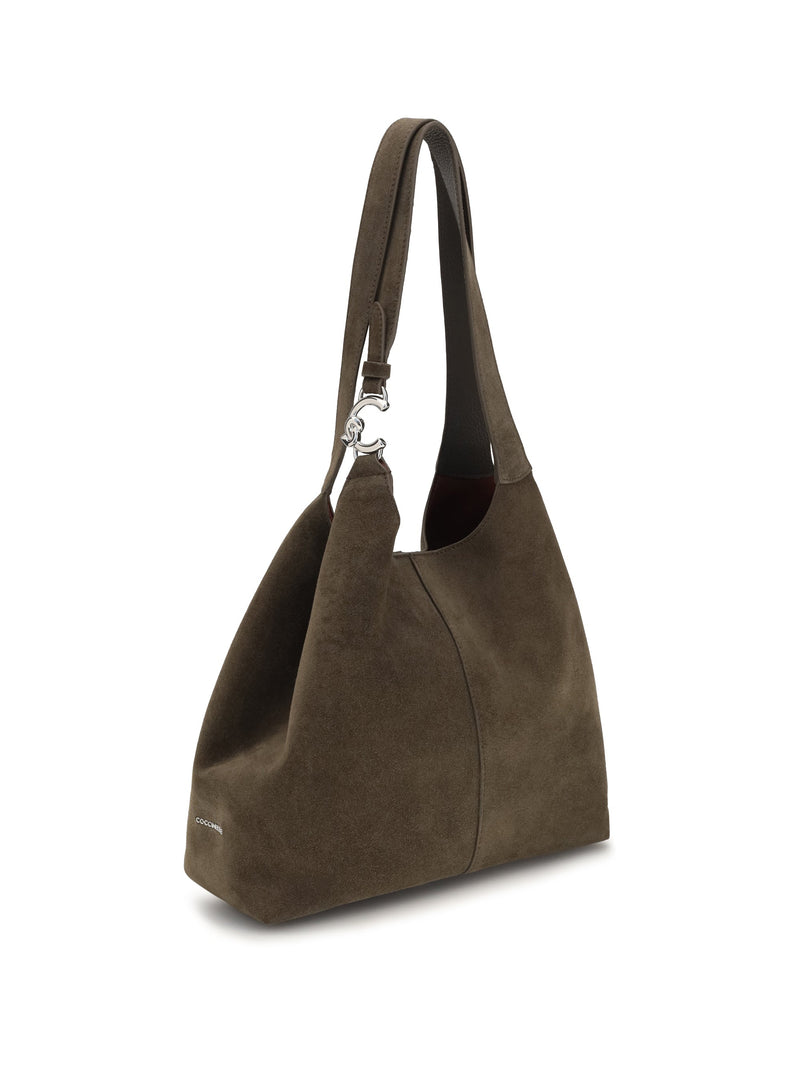 Coccinelle C-Easy Shoulder Bag — Taupe Calf Leather