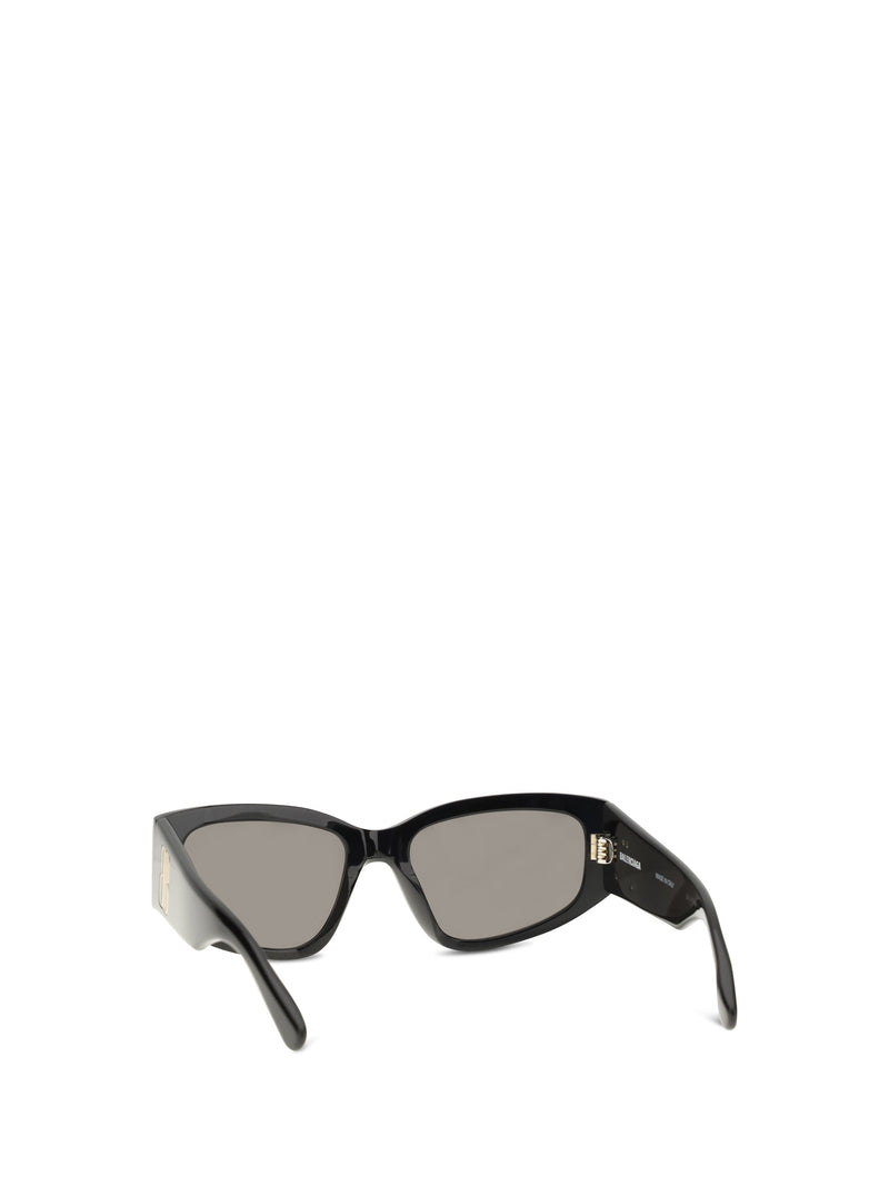 Balenciaga 858833t0039 Rectangular Acetate Sunglasses — Black