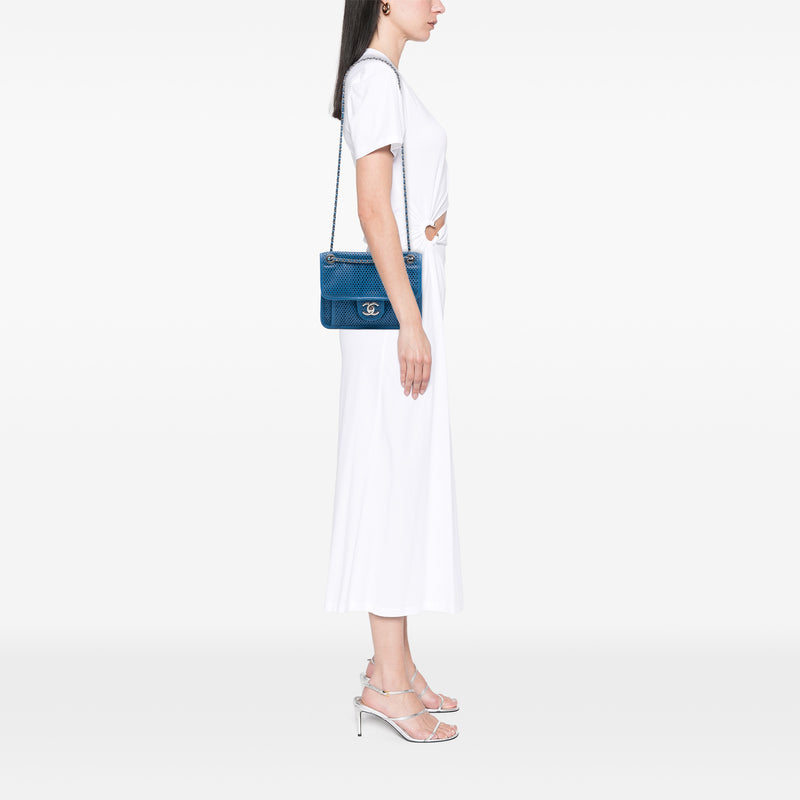 Small Perforated Calfskin Up In The Air Flap - Image 6