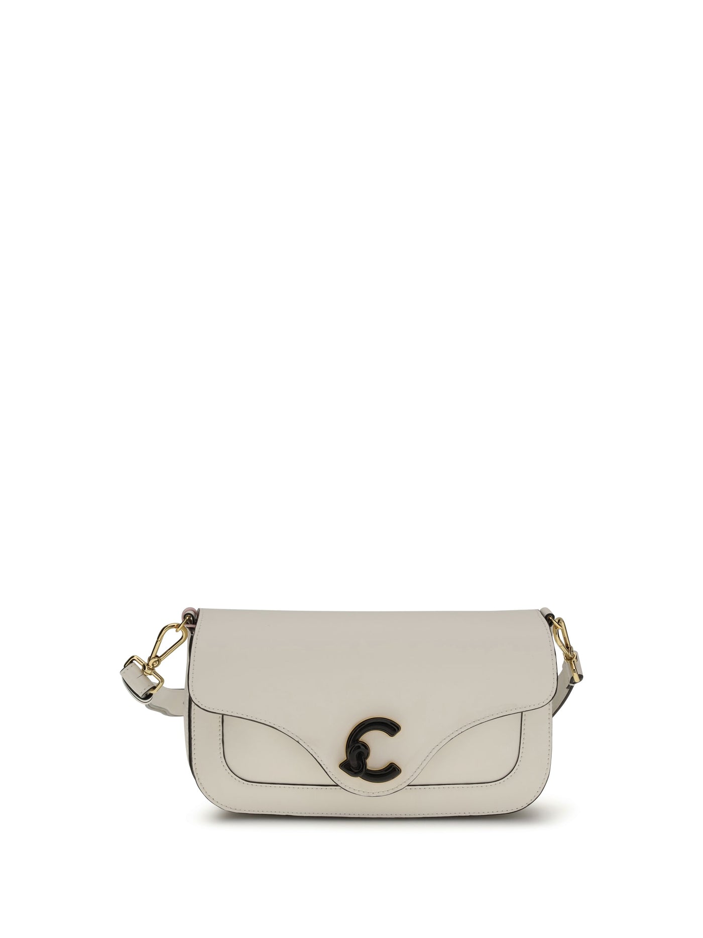 Coccinelle Shoulder Bag — Beige Calf Leather Bos Taurus