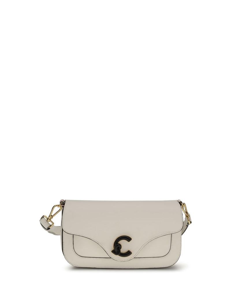Coccinelle C-Me Shoulder Bag — Beige Calf Leather