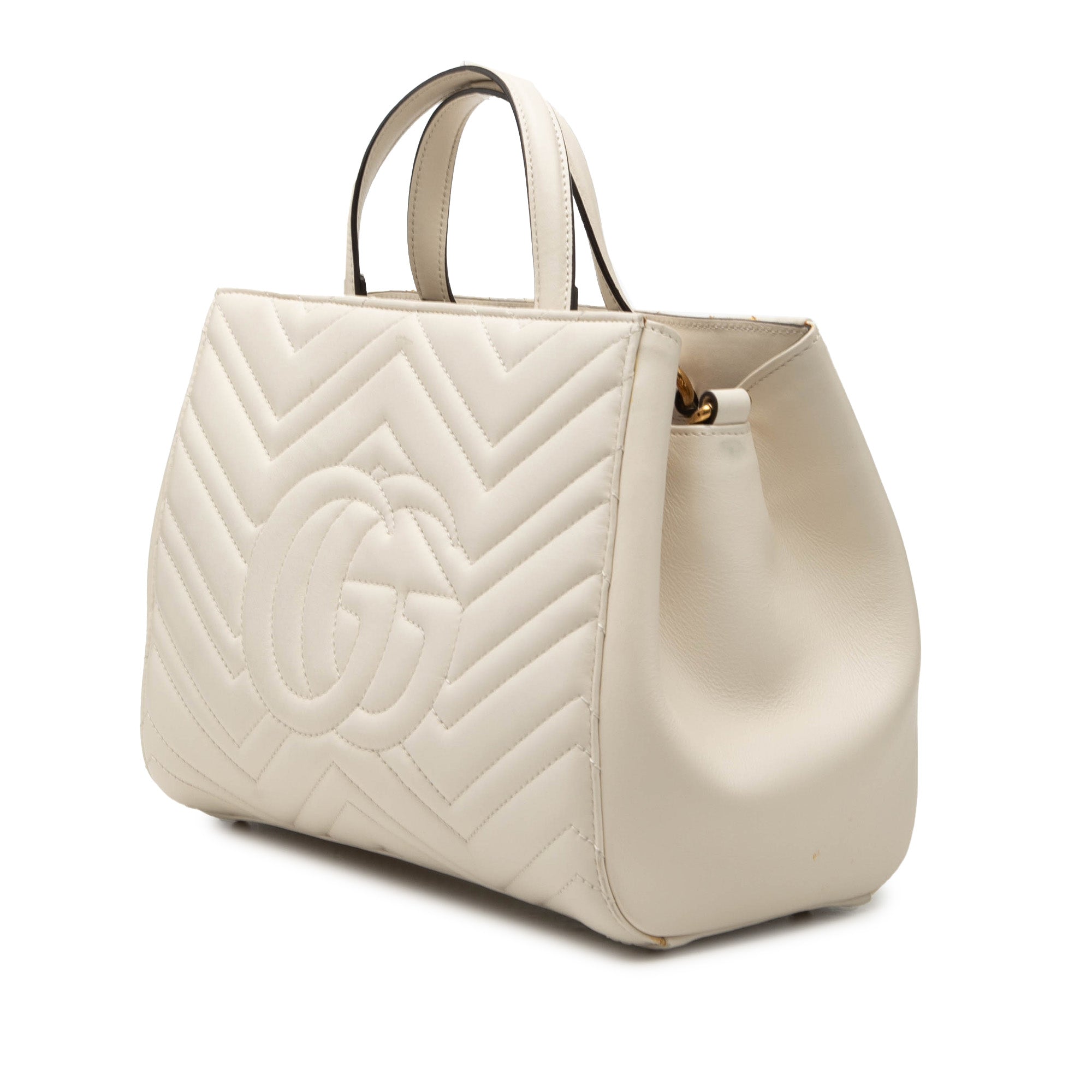 Small GG Marmont Matelasse Calfskin Satchel - Image 2