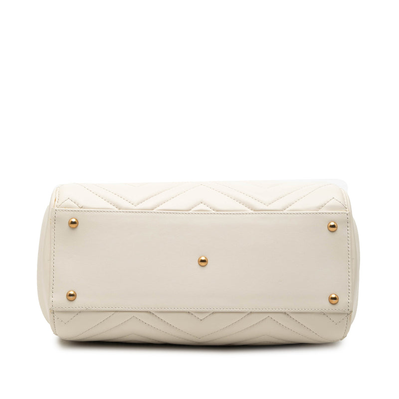 Small GG Marmont Matelasse Calfskin Satchel - Image 3