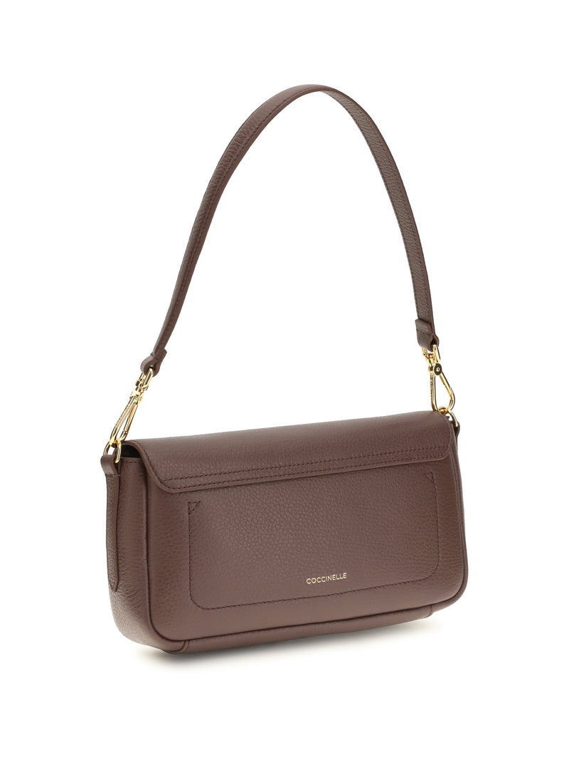 Coccinelle Shoulder Bag — Brown Calf Leather Bos Taurus