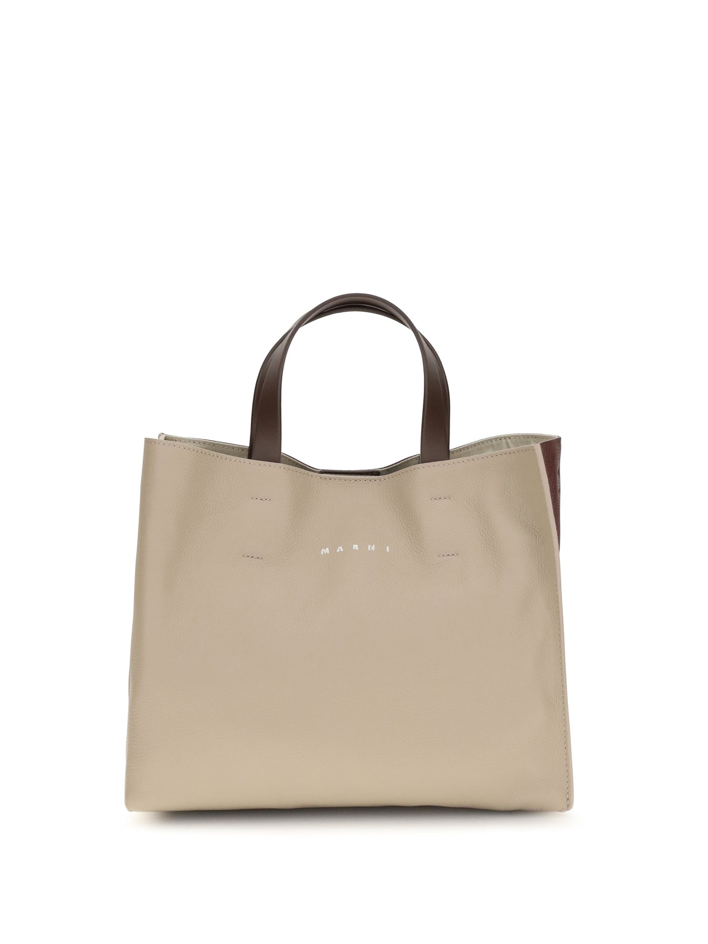 Marni Tote Bag — Beige Calf Leather Bos Taurus