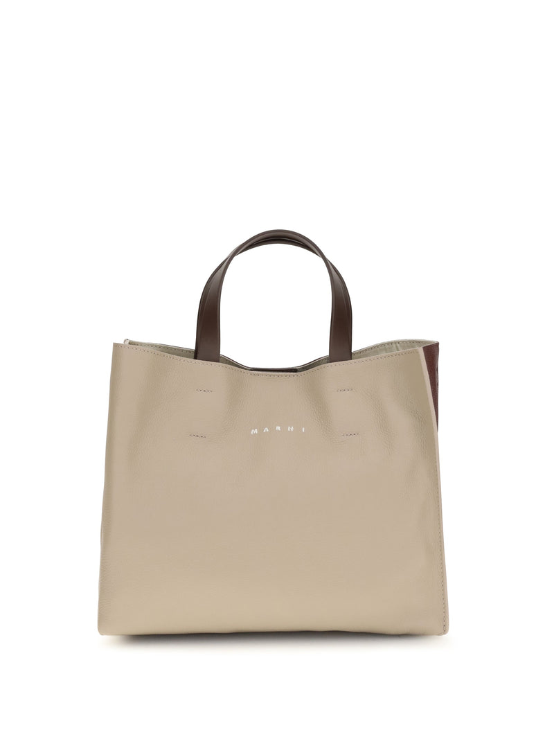 Marni Museo Tote Bag — Red Calf Leather
