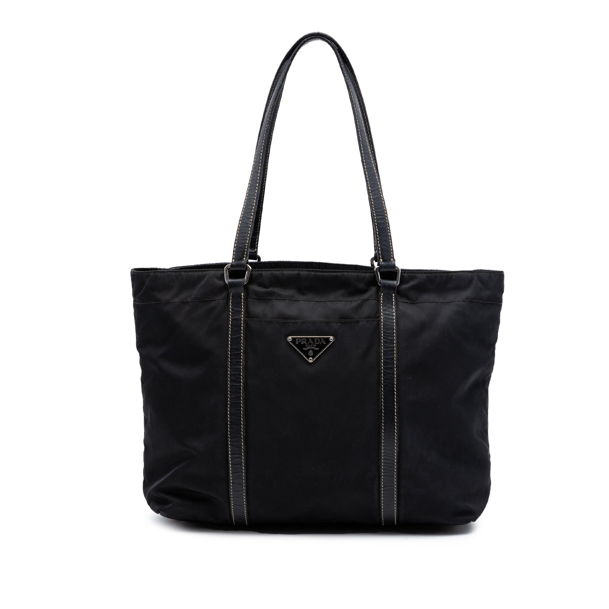 Saffiano Trimmed Tessuto Tote - Image 1