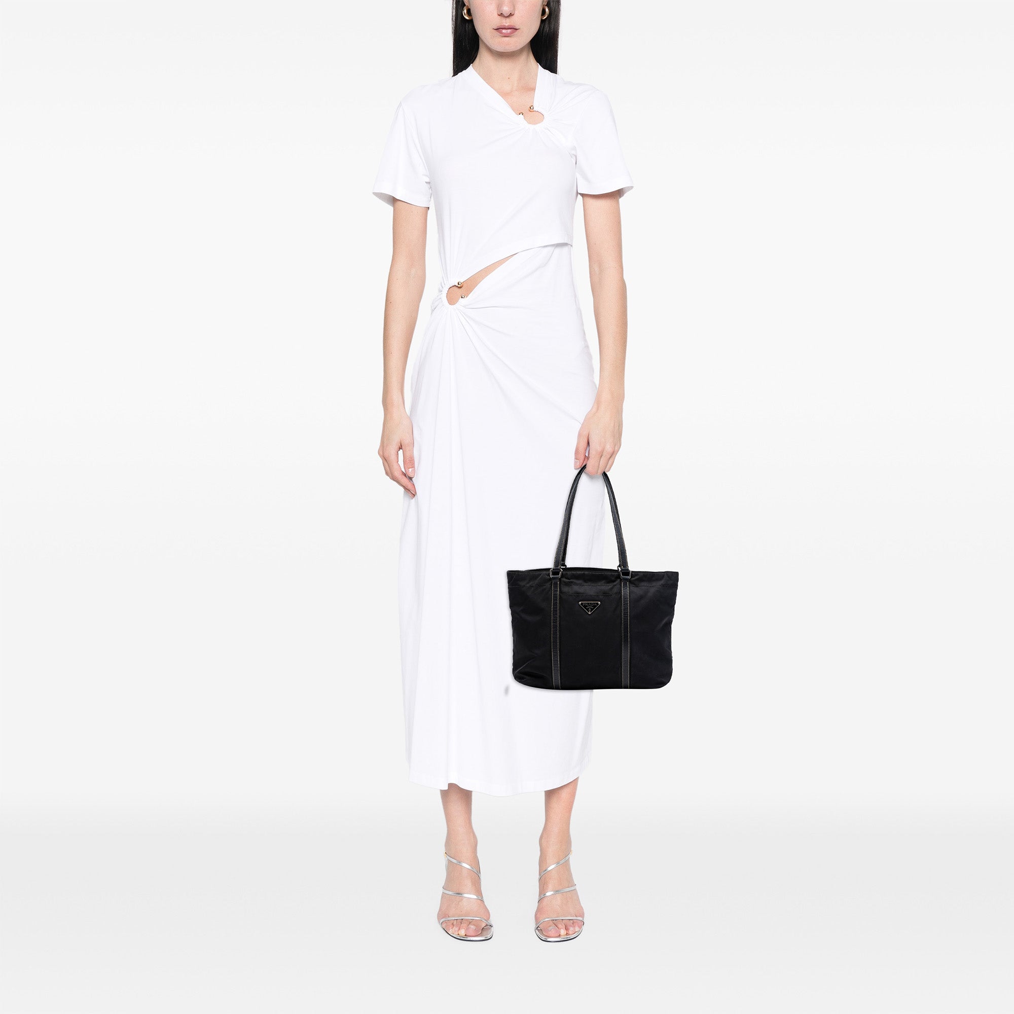 Saffiano Trimmed Tessuto Tote - Image 6