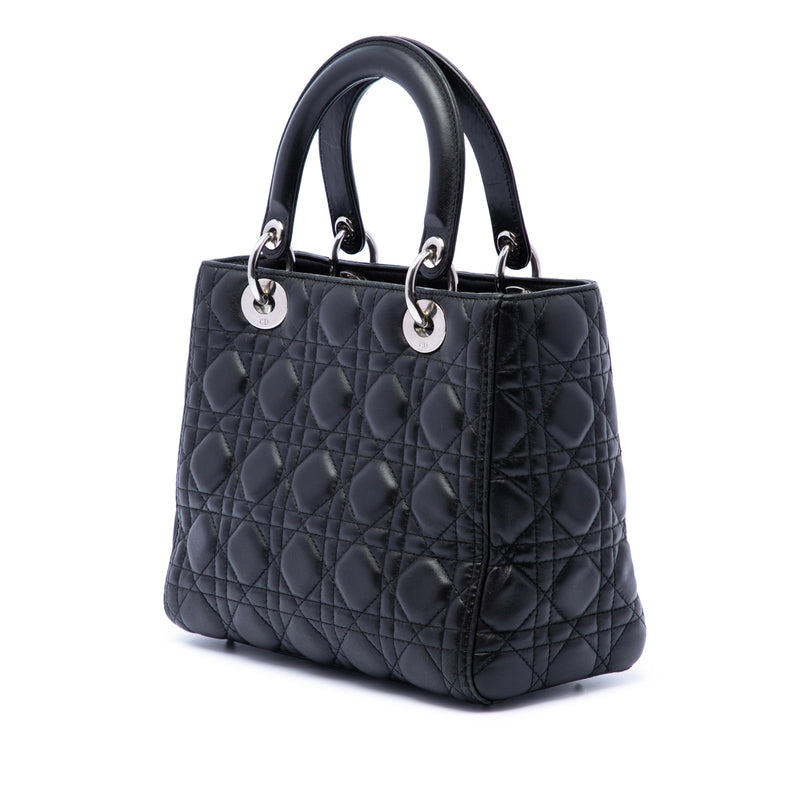 Medium Lambskin Cannage Lady Dior - Image 2