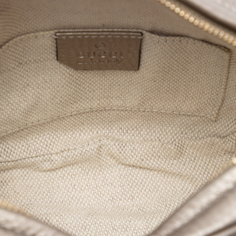 Mini Metallic Pebbled Calfskin Soho Chain Crossbody - Image 4