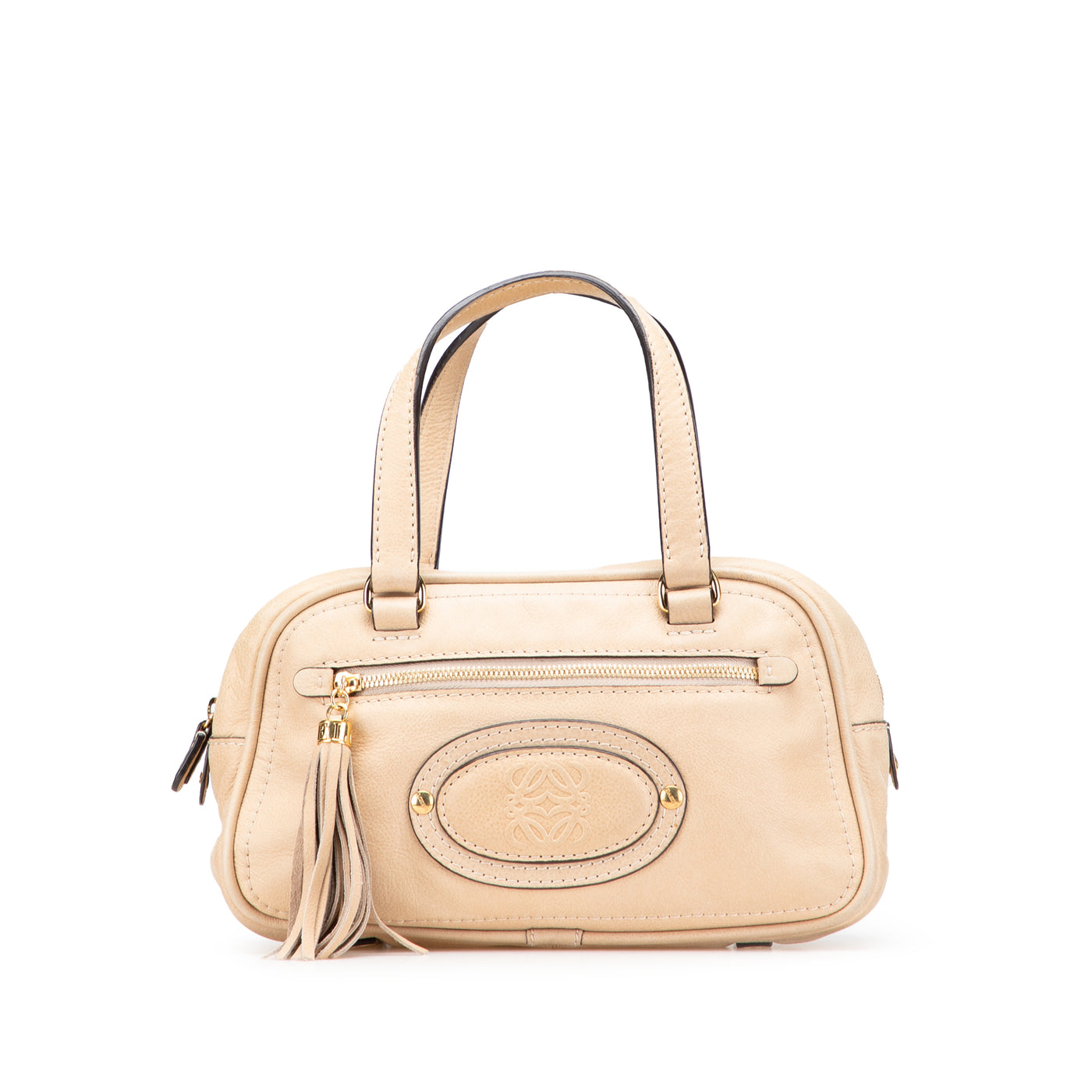 Mini Anagram Leather Tassel Handbag - Image 1
