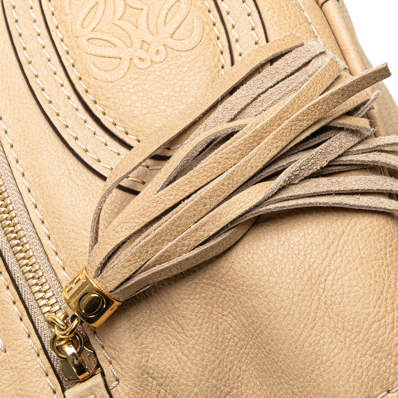 Mini Anagram Leather Tassel Handbag - Image 8