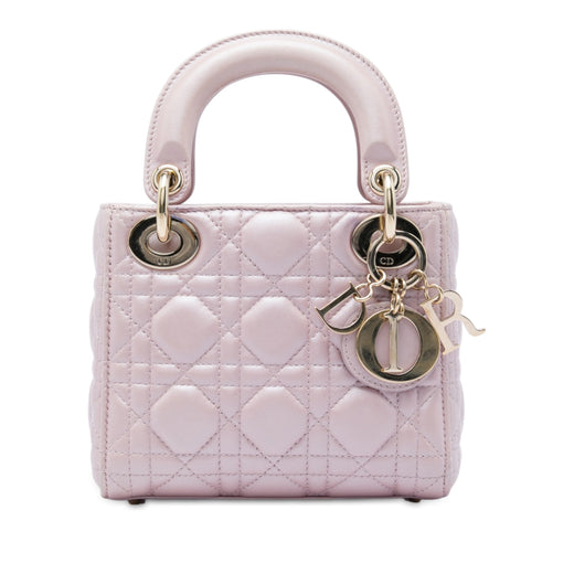 Mini Iridescent Lambskin Cannage Lady Dior - Image 1