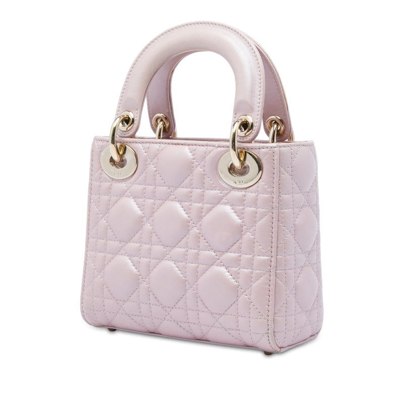 Mini Iridescent Lambskin Cannage Lady Dior - Image 2