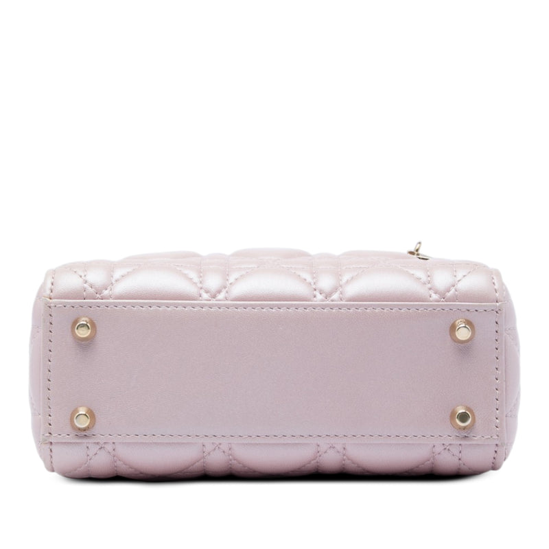 Mini Iridescent Lambskin Cannage Lady Dior - Image 3