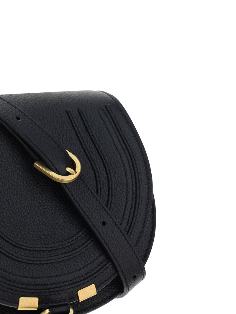 Chloé Marcie Shoulder Bag — Black Calf Leather