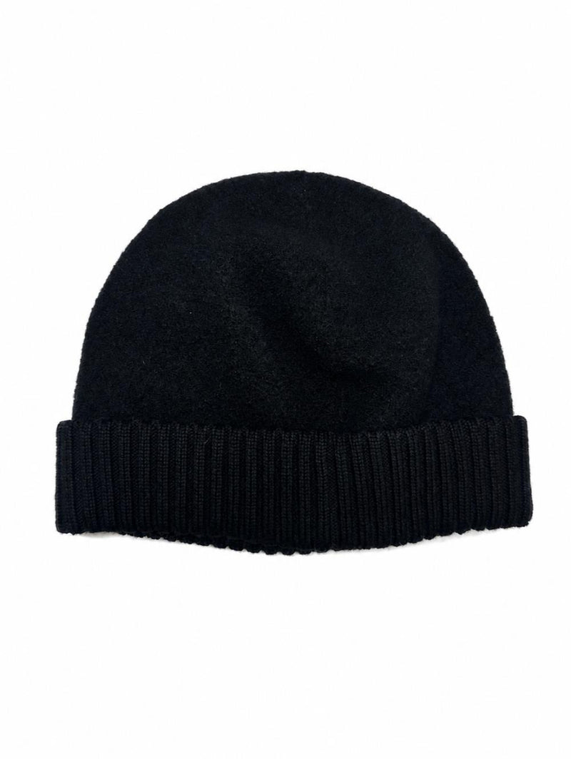 C.p. Company 21cmac280a110513a Ribbed Virgin Wool Beanie — Black Beanies