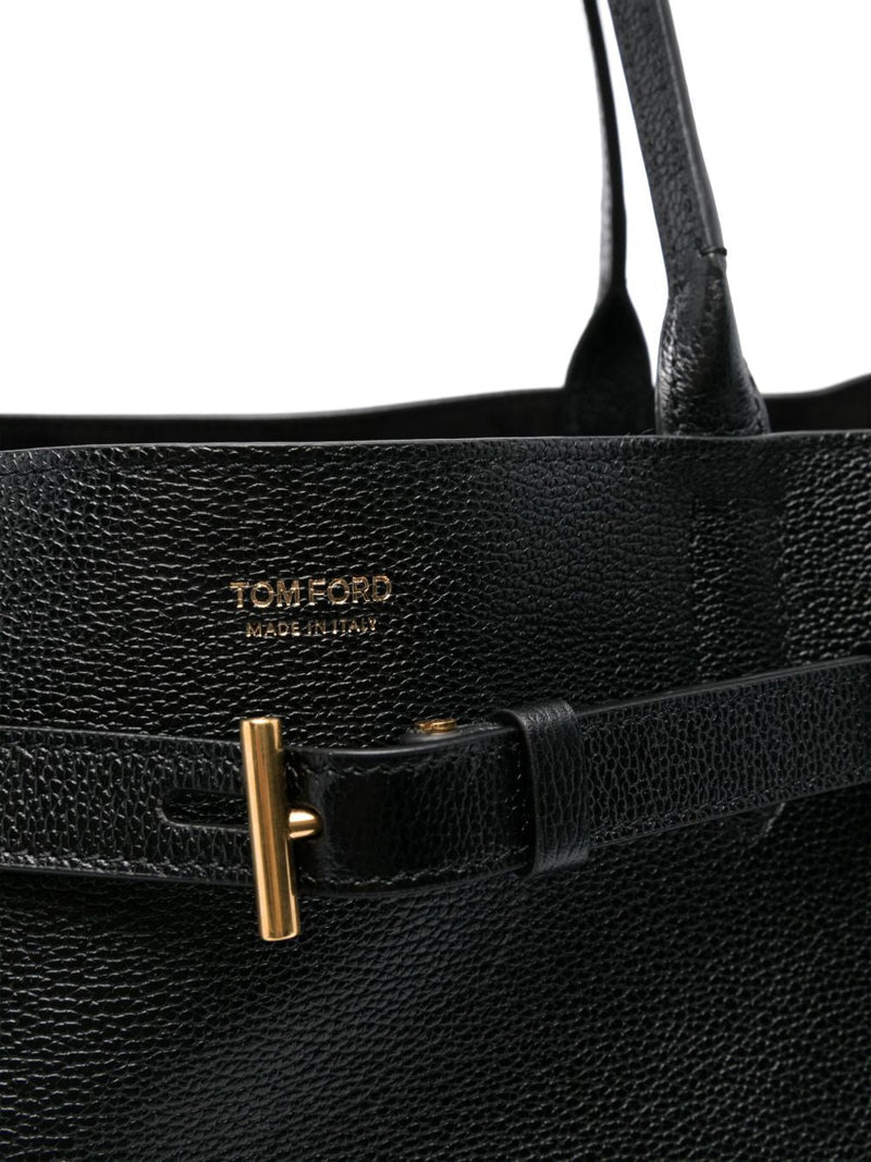 Tom Ford Audrey Tote Bag — Black Calf Leather