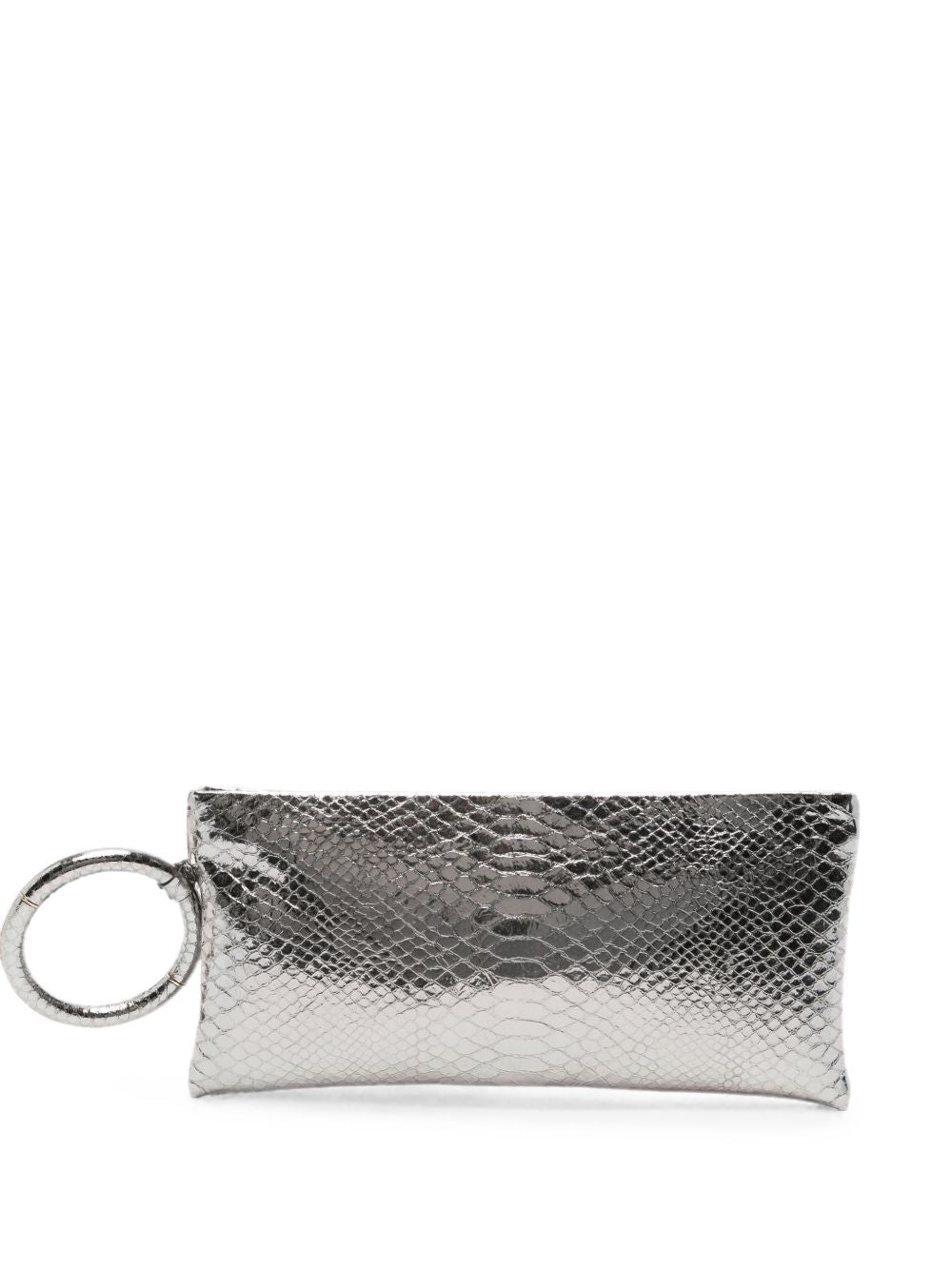Tom Ford Aura Clutch — Silver Calfskin Leather