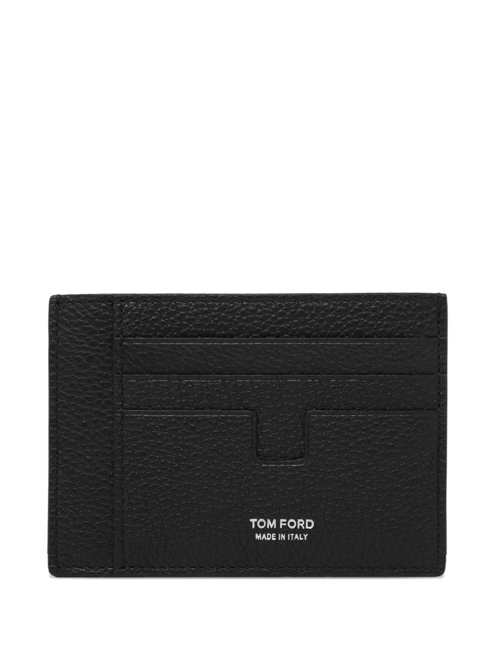 Tom Ford Hammered Calfskin Card Case — Black Wallets & Cardholders