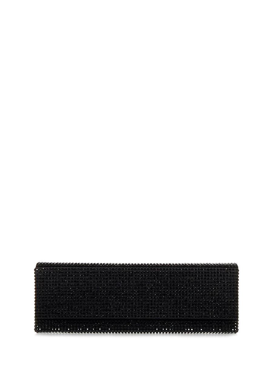 Amina Muaddi Amini Paloma Clutch — Black
