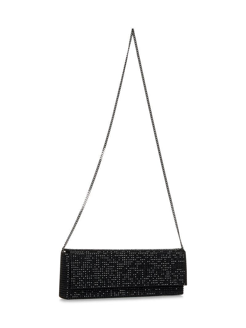 Amina Muaddi Amini Paloma Clutch — Black