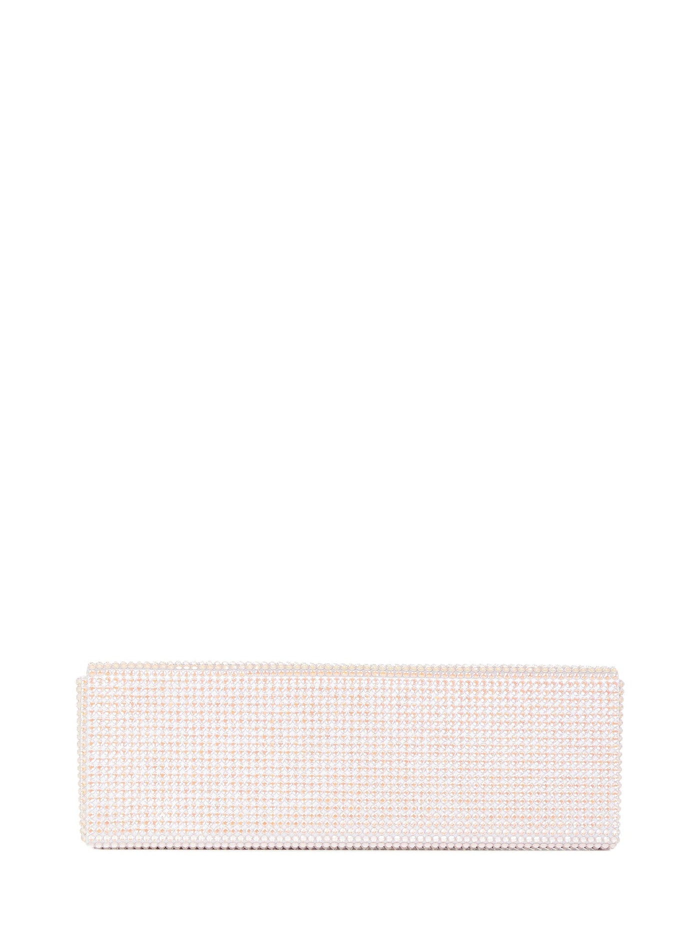 Amina Muaddi Amini Paloma Clutch — Gray Satin